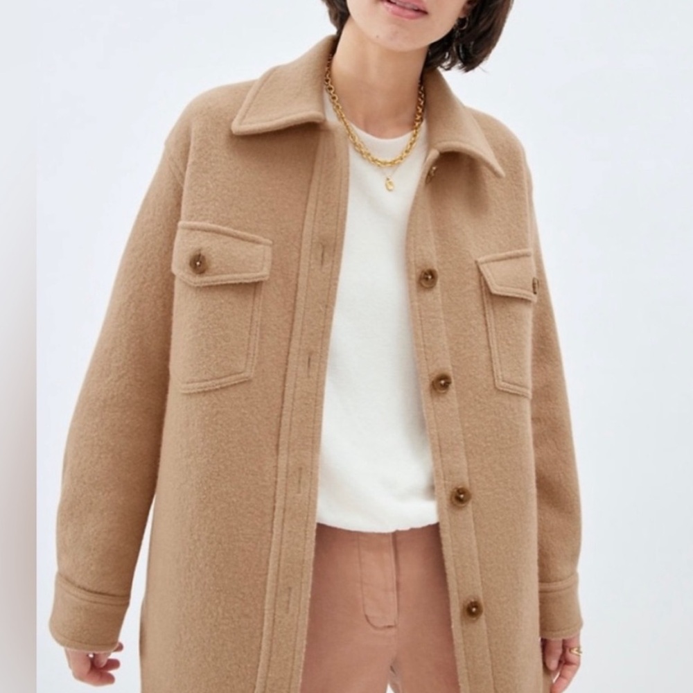 Aritzia Wilfred Free Ganna Jacket In Chasm Brown Xxs
